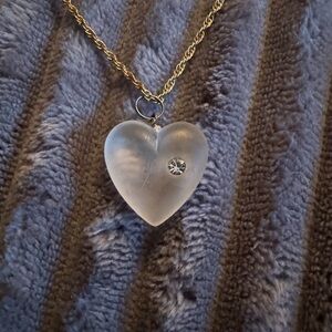 Elegant Gold and Silver Heart Pendant Necklace